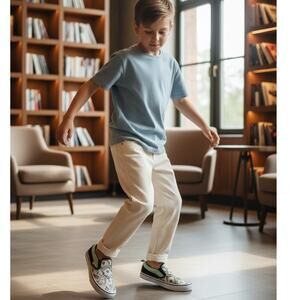 AIRWALK Cash Graphics Boys New w/Tags Black & Green Slip-On Sneakers - Size 3